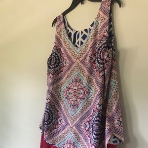 Beautiful reversible V neck blouse